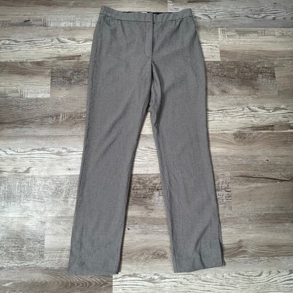 Babaton Atelier Houndstooth Trousers Gray Straight Leg Work Pant - Picture 2 of 7